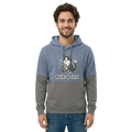 "Books & Cats" Comfort-Tone Hoodie - Blue Grey Style Unisex Hoodie