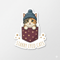 Bundle "Starry Eyed Cat" Pocket Pal Sticker