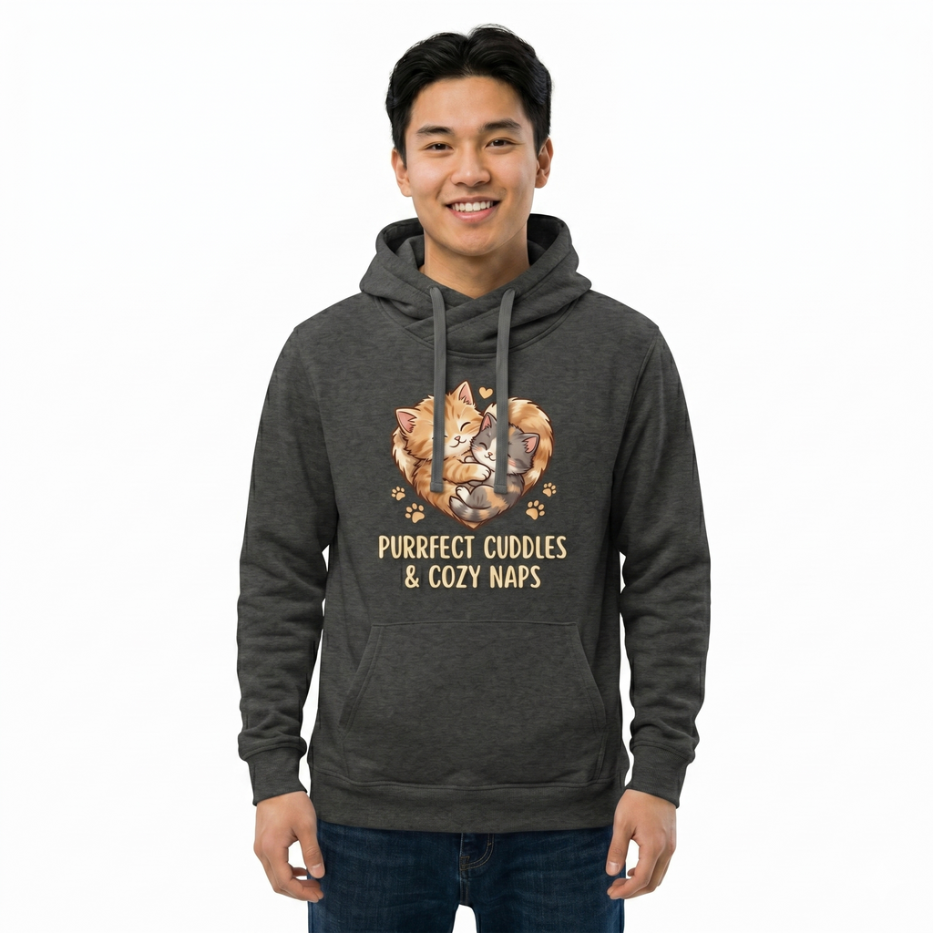 Purfect Cuddles Premium Charcoal Hoodie Forest Green