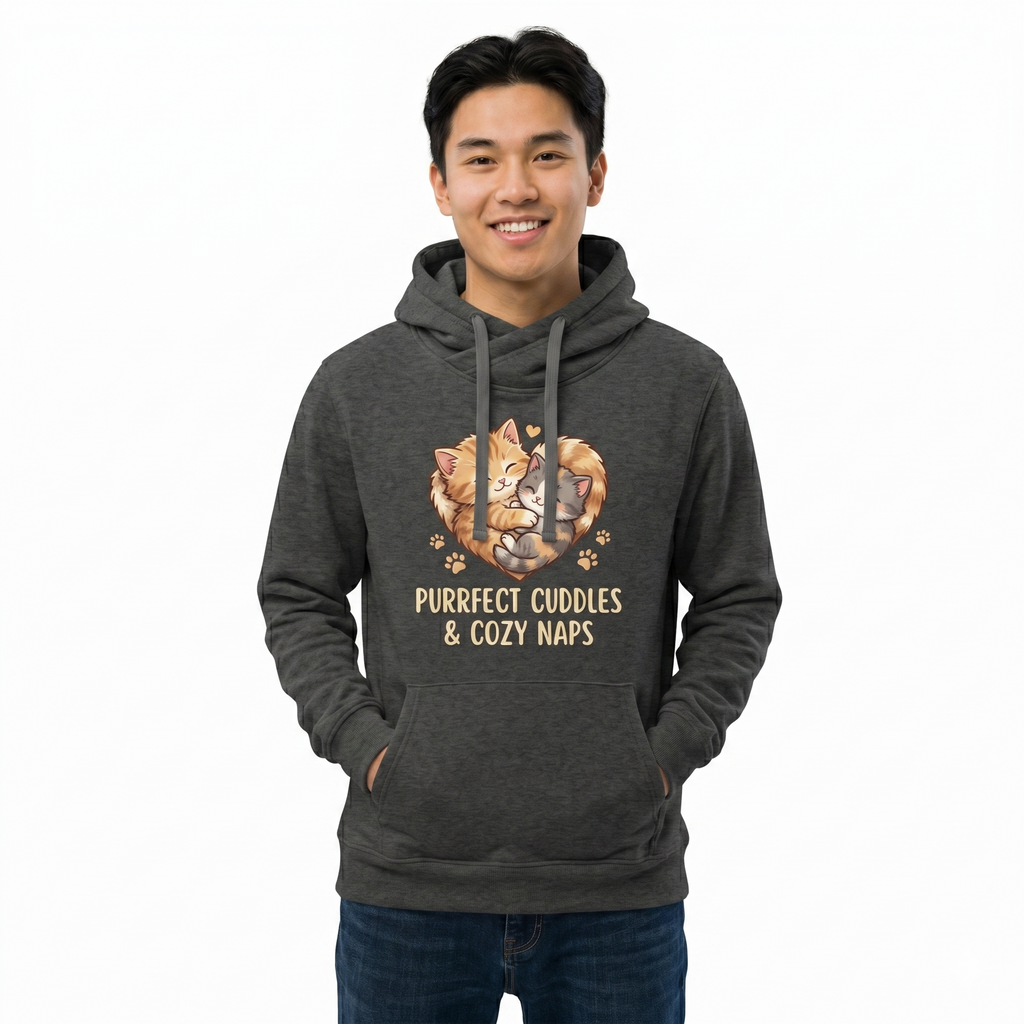 Purfect Cuddles Premium Charcoal Hoodie Forest Green