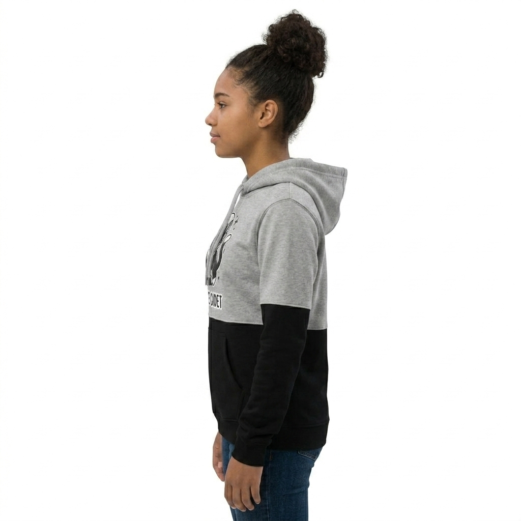 "Space Cadet" Comfort-Tone Hoodie - Black and White