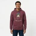 "Starry Eyed Cat" Pocket Pal Hoodie - Maroon Heather