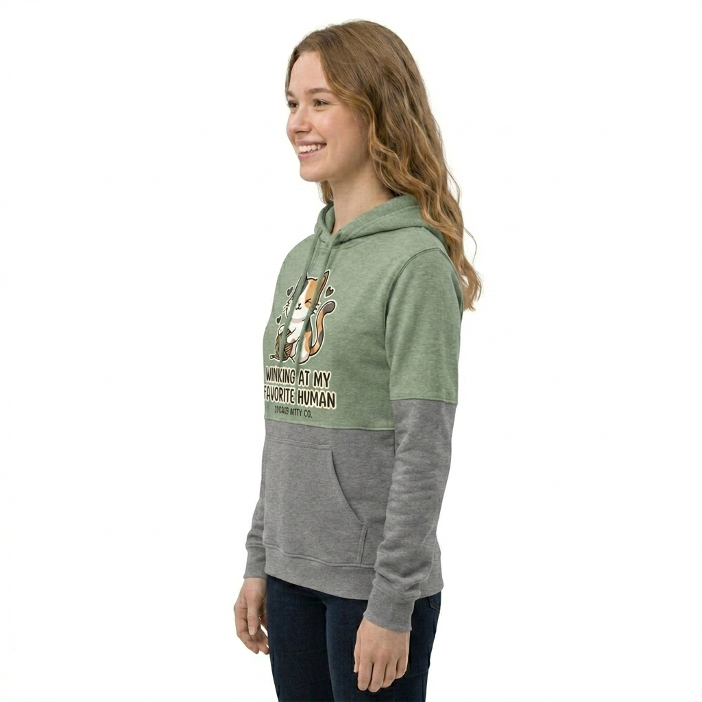 "Warm Hugs" Comfort-Tone Hoodie - Unisex - Green and Grey