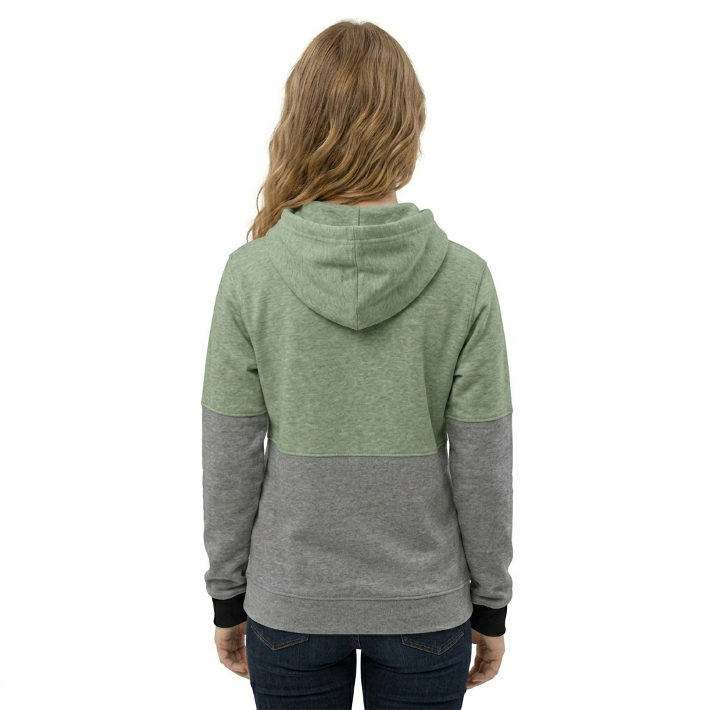 "Warm Hugs" Comfort-Tone Hoodie - Unisex - Green and Grey